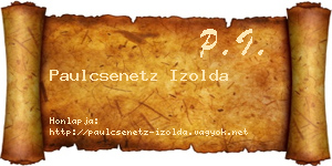 Paulcsenetz Izolda névjegykártya